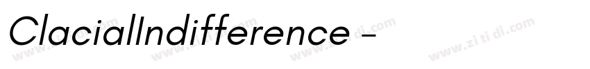 ClacialIndifference 字体转换